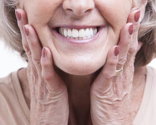 Elderly patient with dentures