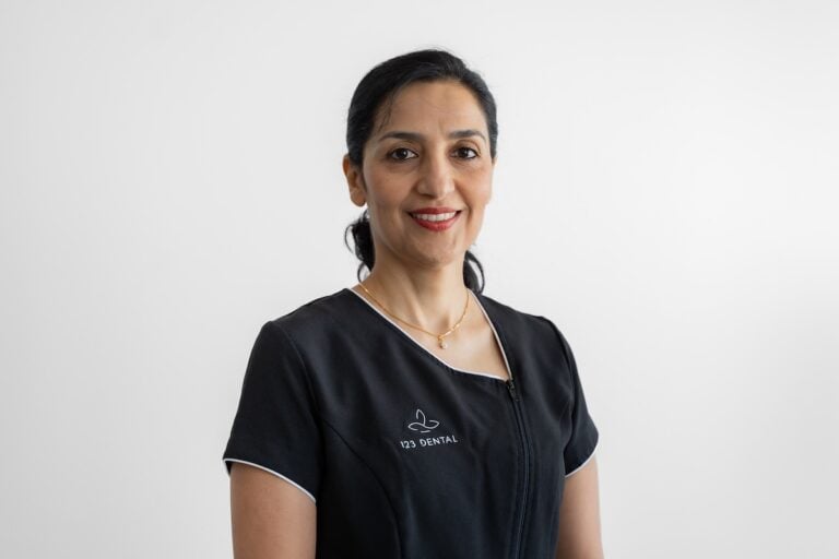 Parmis, dental assistant at 123 Dental