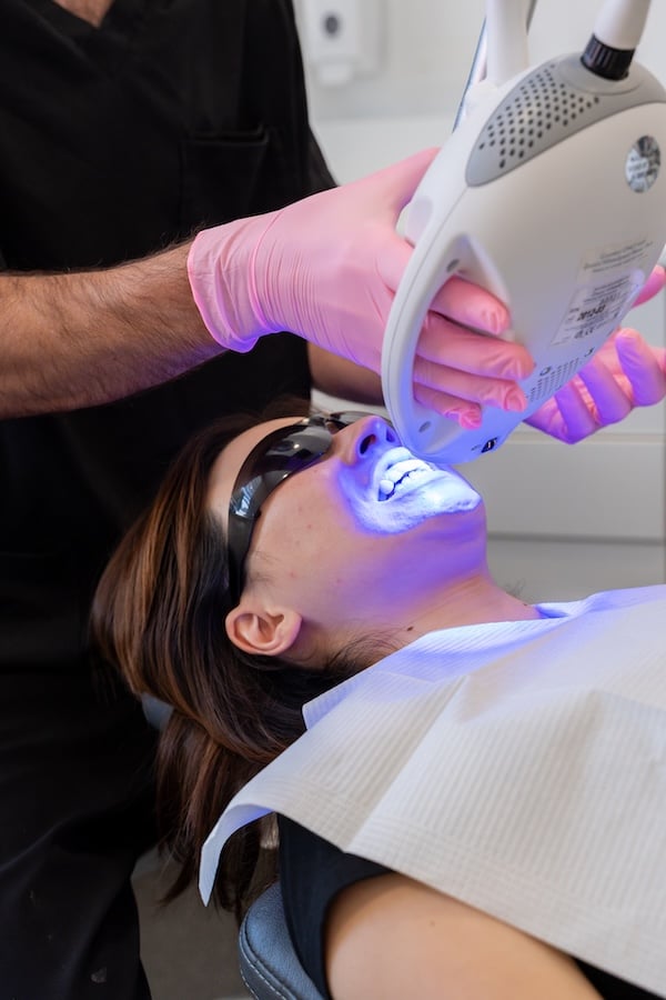 Bright smile after teeth whitening in Perth